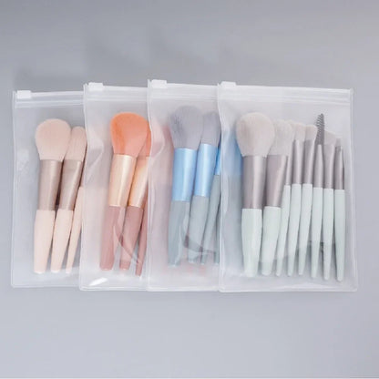 Makeup Tools Morandi 8-Piece Makeup Set Brush Loose Powder Highlighter Blush Eyebrow Brush Lip Brush Complete Makeup Tools