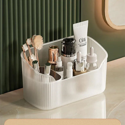 2pcs Square Plastic Cosmetic Tools Organizer Box Countertop Makeup Comestic Tools Box Multifunctional Cabinet Storage Organizer