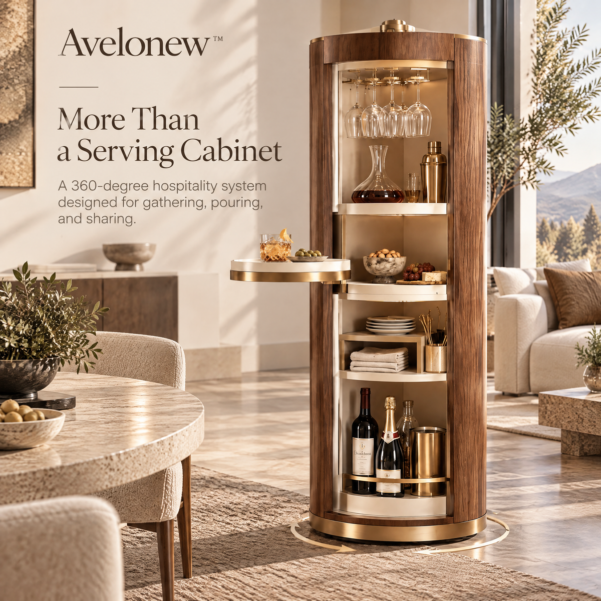 Avelonew™ Rotating Hospitality Service Column